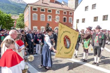 60 Jahre Wiedergründung der Schützenkompanie Schlanders und Fahnenweihe (16. Juni 2019). Fotos: Sepp