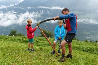 Landesentscheid im Handmähen am 28. Juli 2019 in Trumsberg in Kastelbell. Fotos: Sepp