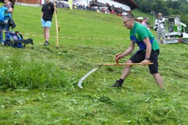 Landesentscheid im Handmähen am 28. Juli 2019 in Trumsberg in Kastelbell. Fotos: Sepp