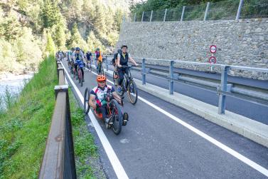 Radtag-Eindrücke (neue Aufstiegsspur Prad-Stilfser Brücke); Fotos: Sepp