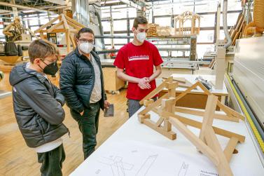 Tag der offenen Tür an der Landesberufsschule Schlanders und an der Berufsfachschule für Steinbearbeitung Laas am 29.01.2022; Foto: Sepp