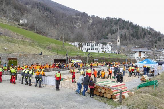 Erster Tag der Waldolympiade in Burgeis (Fürstenburg); Fotos. Sepp  