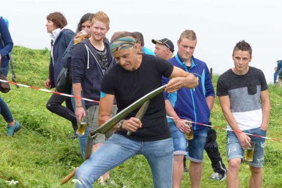 Landesentscheid im Handmähen am 28. Juli 2019 in Trumsberg in Kastelbell. Fotos: Sepp