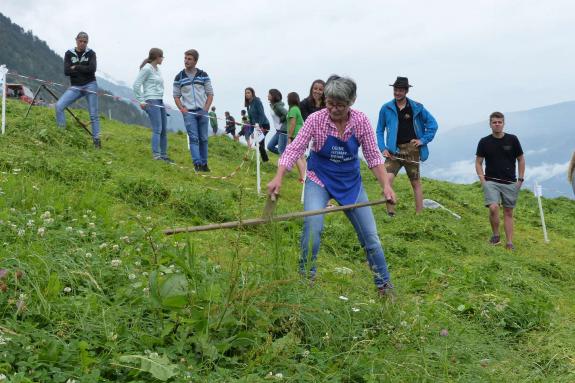 Landesentscheid im Handmähen am 28. Juli 2019 in Trumsberg in Kastelbell. Fotos: Sepp