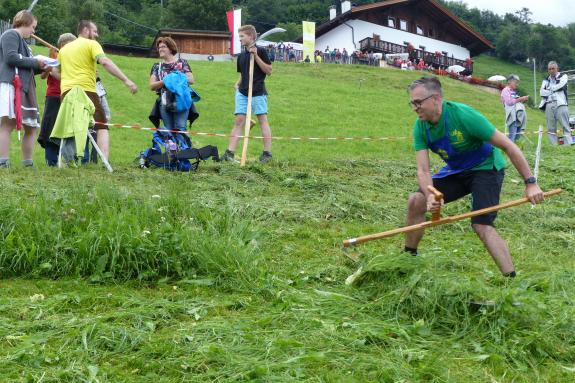 Landesentscheid im Handmähen am 28. Juli 2019 in Trumsberg in Kastelbell. Fotos: Sepp