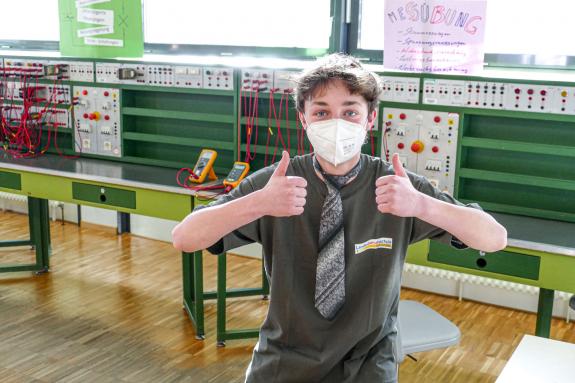 Tag der offenen Tür an der Landesberufsschule Schlanders und an der Berufsfachschule für Steinbearbeitung Laas am 29.01.2022; Foto: Sepp