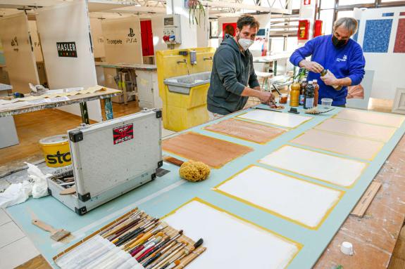 Tag der offenen Tür an der Landesberufsschule Schlanders und an der Berufsfachschule für Steinbearbeitung Laas am 29.01.2022; Foto: Sepp