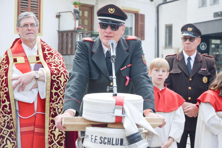 Feuerwehr Schluderns, Segnung Tank-Rüstfahrzeug, Fotos: Michael