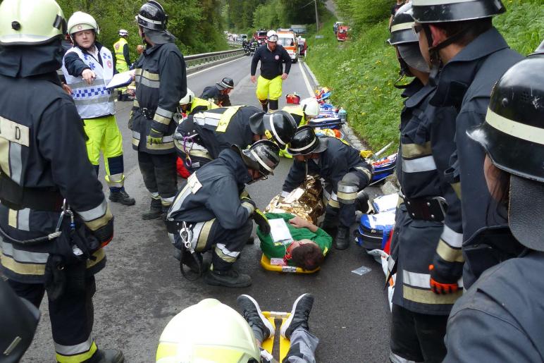 Großübung vom 25. Mai 2019 in Prad; Fotos: Sepp