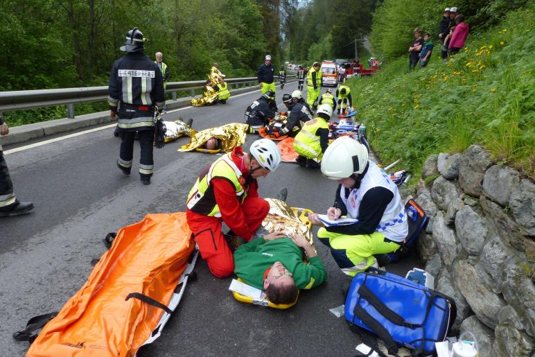 Großübung vom 25. Mai 2019 in Prad; Fotos: Sepp