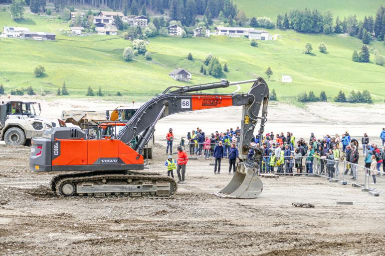 Offene Baustelle am Reschensee; Fotos: Sepp