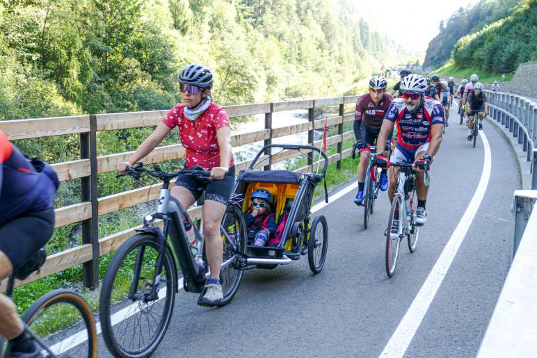 Radtag-Eindrücke (neue Aufstiegsspur Prad-Stilfser Brücke); Fotos: Sepp