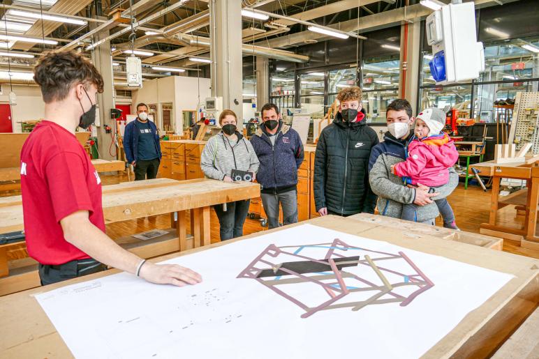 Tag der offenen Tür an der Landesberufsschule Schlanders und an der Berufsfachschule für Steinbearbeitung Laas am 29.01.2022; Foto: Sepp